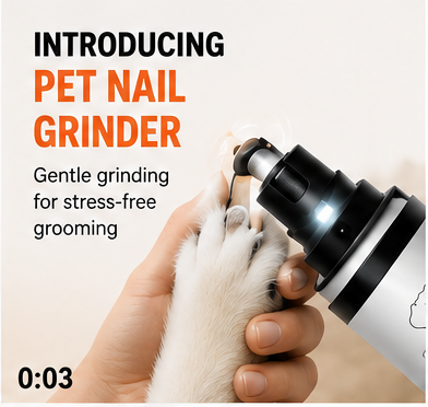USB Rechargeable Quiet Electric Pet Nail Grinder for Dogs & Cats – Safe, Gentle & Low Vibration