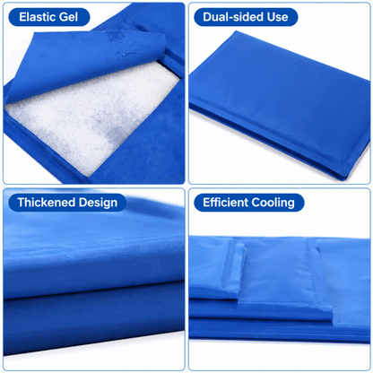 Blue cooling mat features and construction