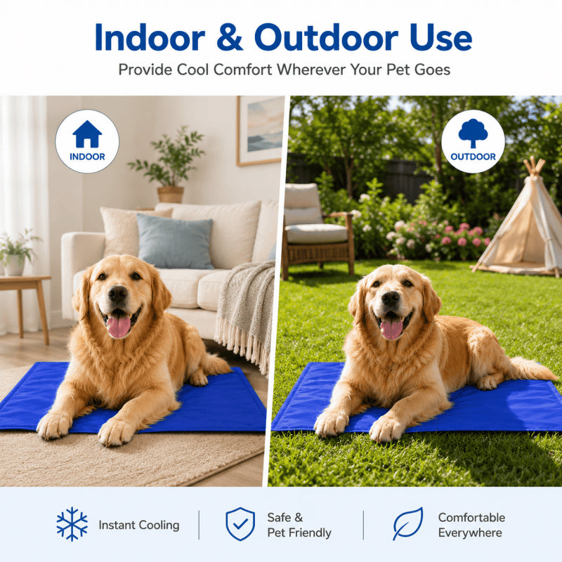 Indoor and outdoor pet cooling mat