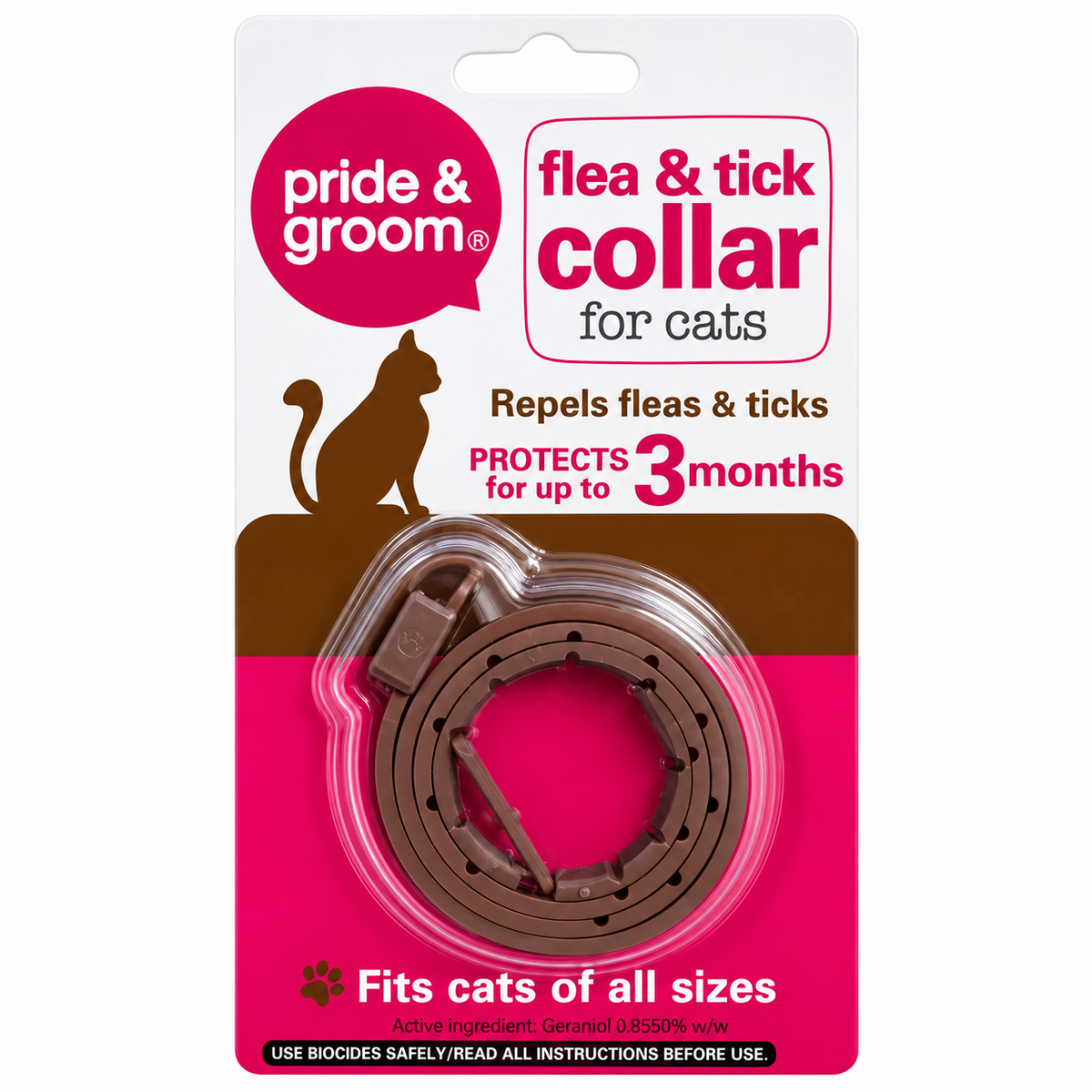 Flea Tick Collar Dogs Cats 3 Month Protection Repels Fleas 1Pc