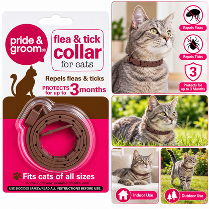 Flea Tick Collar Dogs Cats 3 Month Protection Repels Fleas 1Pc