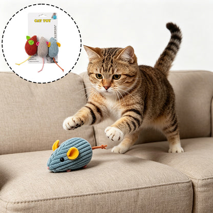 3-Piece Interactive Cat Toy Set – Mouse & Play Balls for Cats and Kittens