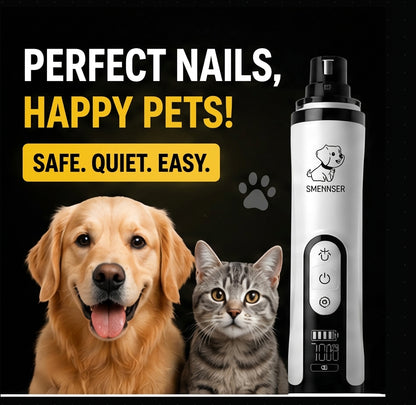 USB Rechargeable Quiet Electric Pet Nail Grinder for Dogs & Cats – Safe, Gentle & Low Vibration