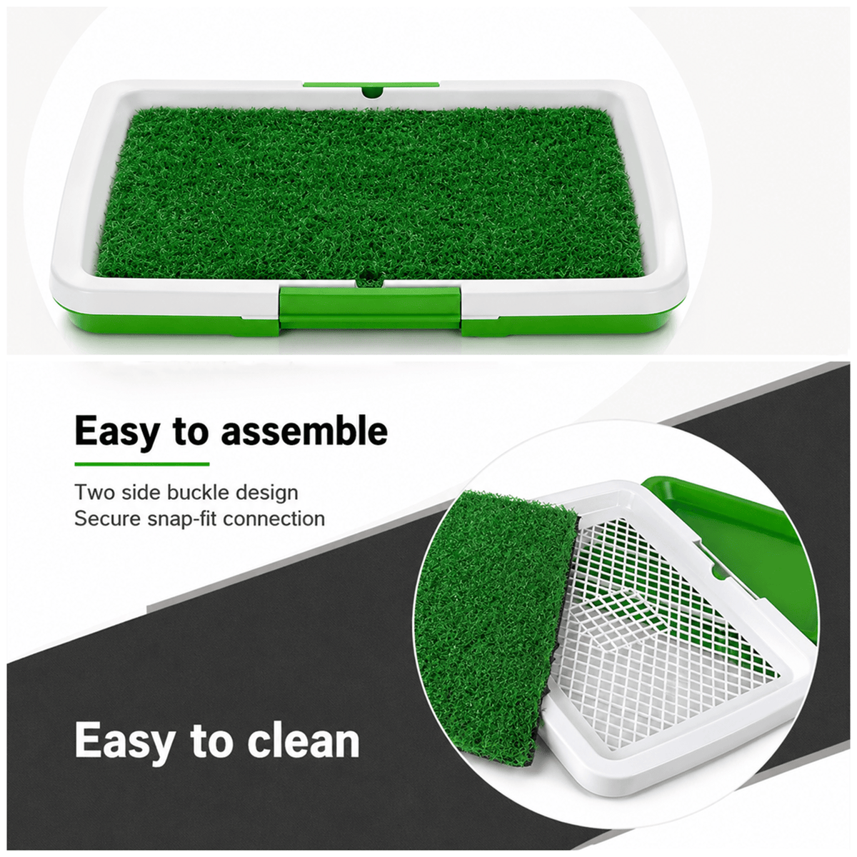 Dog Grass Pad with Tray – Reusable Puppy Toilet Training Mat, 34 × 45.5 cm