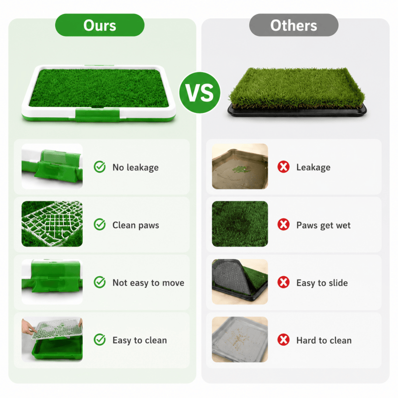 Dog Grass Pad with Tray – Reusable Puppy Toilet Training Mat, 34 × 45.5 cm