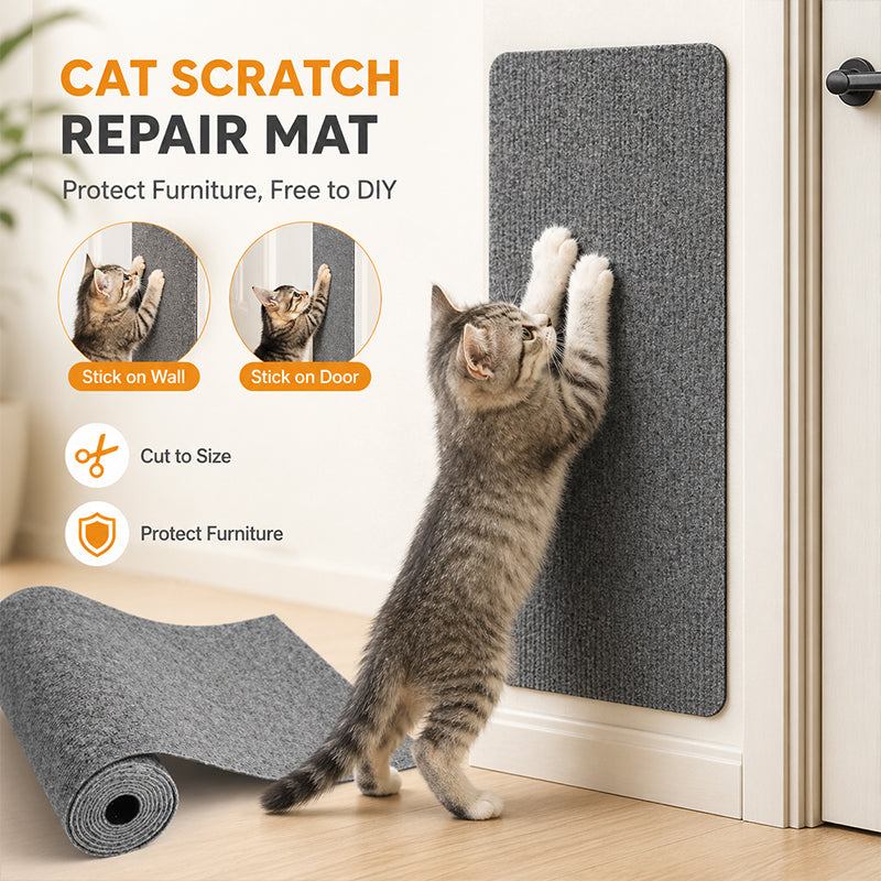Grey cut-to-size cat scratching mat